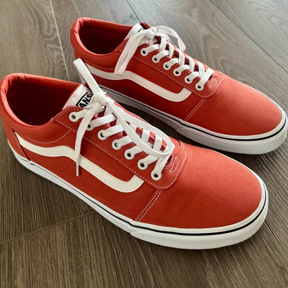 Vans Ward Sneakers Low Top Burnt Orange Canvas Mens Sz 13 Skate Shoes Fall
